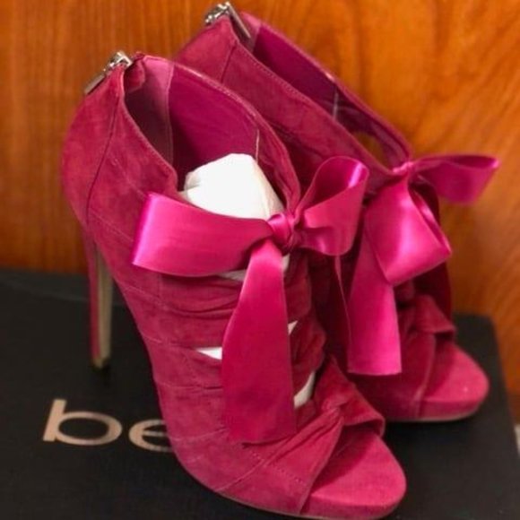 Bebe Heeled Peep-Toe Booties - Picture 4 of 4